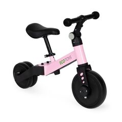 Τρίκυκλο Παιδικό Ποδήλατο με Λαβή Ώθησης 2 σε 1 Ecotoys YM-BT-6-Pink - Τρίκυκλα