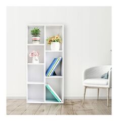 Ξύλινη Βιβλιοθήκη με 6 Ράφια 50 x 24 x 106 cm ModernHome WYJ-071 -  Έπιπλα Γραφείου