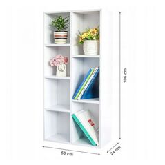 Ξύλινη Βιβλιοθήκη με 6 Ράφια 50 x 24 x 106 cm ModernHome WYJ-071 -  Έπιπλα Γραφείου