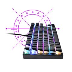 Ενσύρματο Μηχανικό Πληκτρολόγιο USB με RGB Φωτισμό US Brown Blitz Claw Preyon PBRBC87B -  Gaming