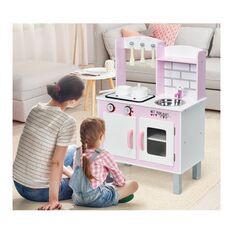 Παιδική Κουζίνα με Αξεσουάρ 55 x 30 x 80 cm Costway TY327899 - Παιδικά Παιχνίδια