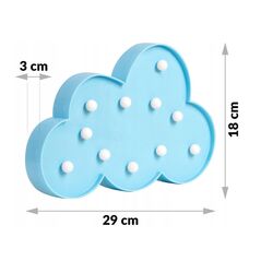 Παιδικό Πλαστικό LED Φωτιστικό Σύννεφο 29 x 3 x 18 cm Nukido NK-409-Cloud - Διάφορα Αξεσουάρ