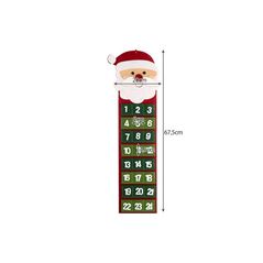 Χριστουγεννιάτικο Κρεμαστό Advent Calendar Άγιος Βασίλης 67.5 x 20 cm Ruhhy 22252 - Χριστουγεννιάτικα