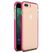 Spring Θήκη clear TPU gel protective cover with colorful frame για iPhone 8 Plus / iPhone 7 Plus dark pink -  Cell phone cases and covers