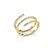 Δαχτυλίδι Σπιράλ από Ορείχαλκο με Κρύσταλλα Swarovski® Elements Χρώματος Χρυσό MYC DR0321_G_52 -  Δαχτυλίδια
