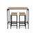 Σετ Μεταλλικό Ορθογώνιο Τραπέζι - Bar 100 x 60 x 95 cm με 4 Σκαμπό Memphis Idomya 30080278 -  Τραπέζια