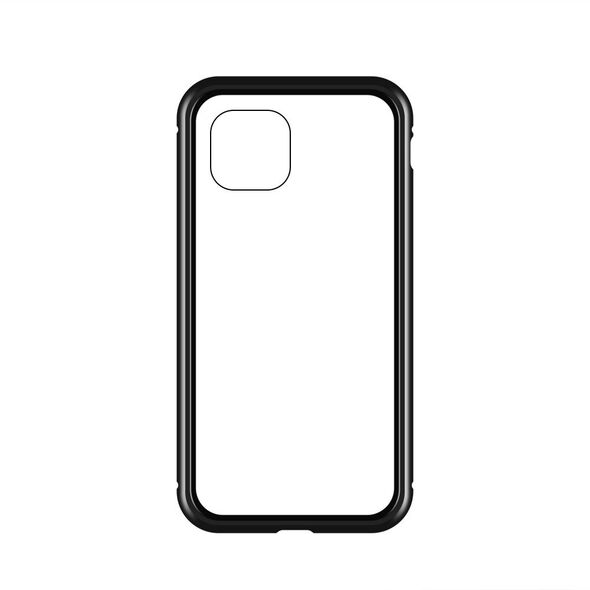 Wozinsky Full Magnetic Case Full Body Front and Back Cover with built-in glass for iPhone 11 Pro Max black-transparent -Cell phone cases and covers