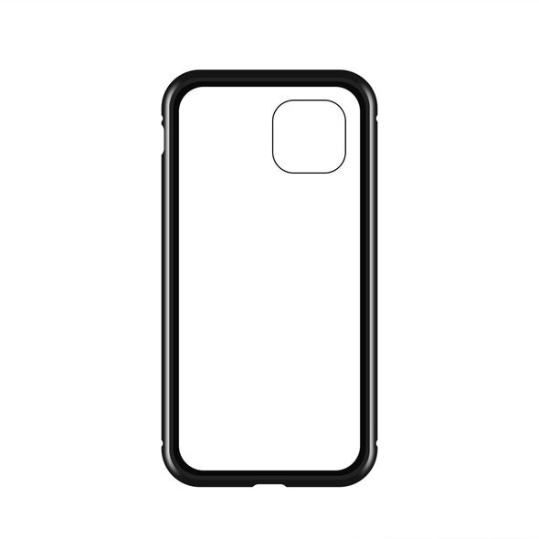 Wozinsky Full Magnetic Case Full Body Front and Back Cover with built-in glass for iPhone 11 Pro Max black-transparent -Cell phone cases and covers
