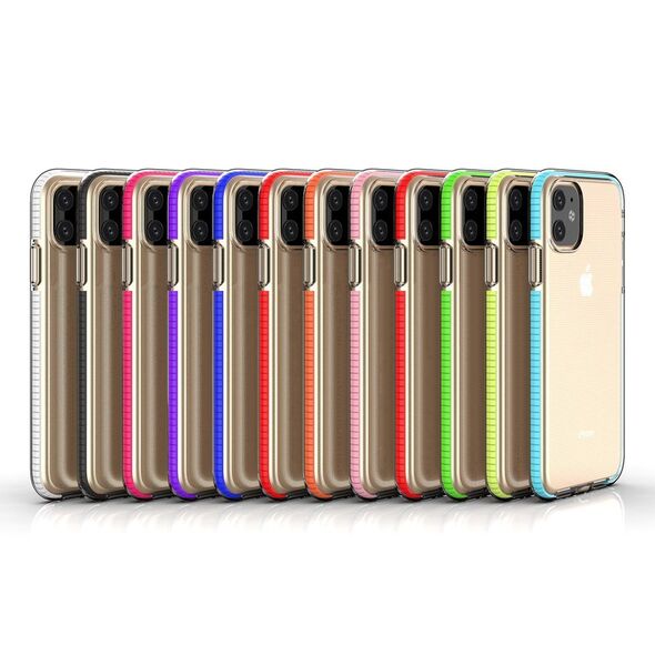 Spring Case clear TPU gel protective cover with colorful frame for iPhone 11 yellow - Cell phone cases and covers