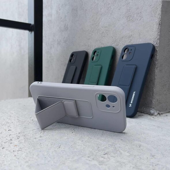 Wozinsky Kickstand Θήκη flexible silicone cover with a stand iPhone 12 mini grey -  Cell phone cases and covers