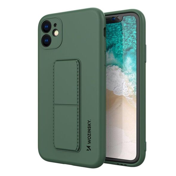Wozinsky Kickstand Θήκη flexible silicone cover with a stand iPhone 12 mini dark green -  Cell phone cases and covers