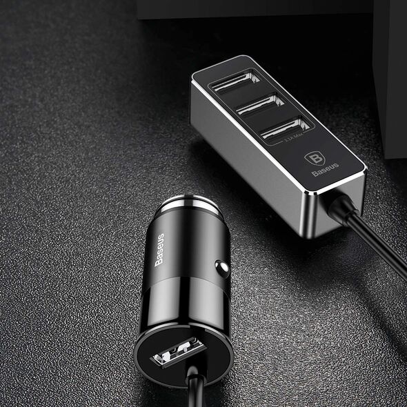 Baseus Φορτιστής Αυτοκινήτου Μαύρος Enjoy Together 5.5A Γρήγορης Φόρτισης με Θύρες: 4xUSB (CCTON-01) -  Cell phone USB charger