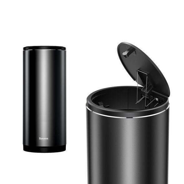 Baseus car mini trash can with lid for car black (CRLJT-01) - TOOLS