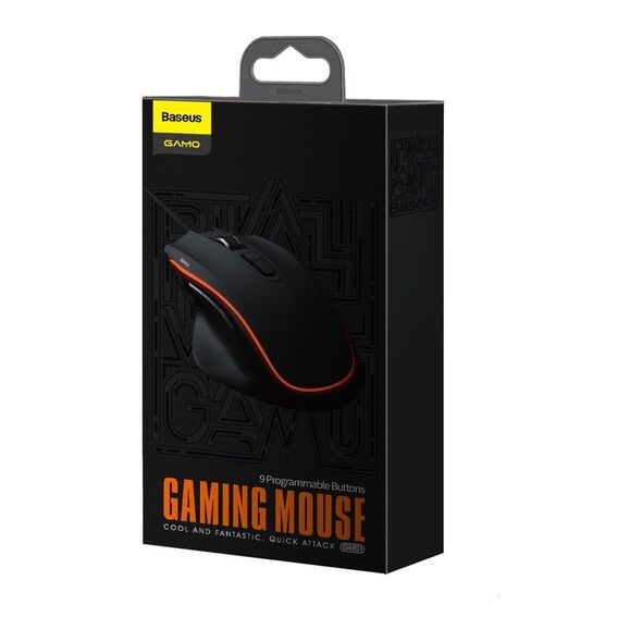 Baseus Gamo 9 Programmable Buttons Gaming Mouse Μαύρο (GMGM01-01) -  Others