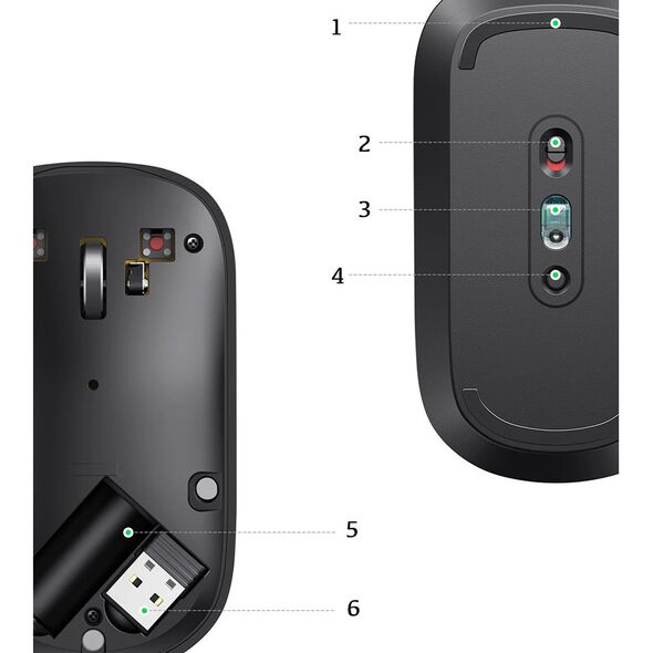 Ugreen handy wireless USB mouse black (mu001) - Others | Ugreen