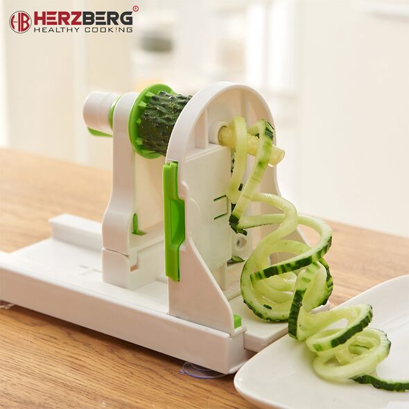 Herzberg Πολυκόφτης Λαχανικών με Ανοξείδωτες Λεπίδες για Σπαγγέτι λαχανικών και Potato Twisters HG-8030 -  ΠΟΛΥΚΟΦΤΕΣ