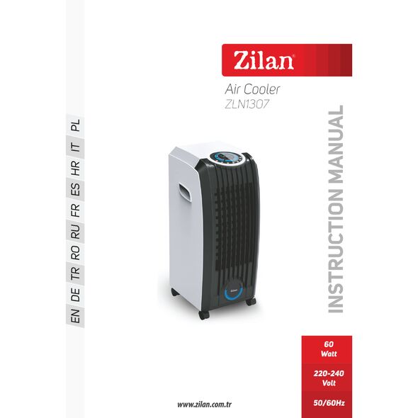 Τροχήλατο Air Cooler 60W 3 σε 1 με χωρητικότητα δεξαμενής 8L Zilan ZLN1307 -  AIR COOLER