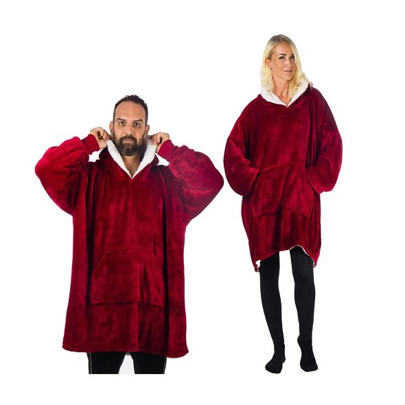 Comfy Blanket Βελούδινη Oversized Μπλούζα – Κουβέρτα 70x90εκ DMHV-CB-R Κόκκινο -  AS SEEN ON TV