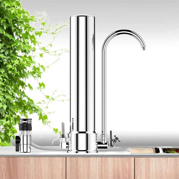 Stainless Steel INOX Diamandino Counter Top Faucet Water Filter - HOUSEHOLD & GARDEN
