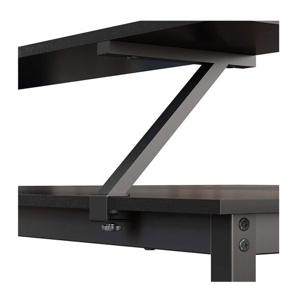 Γωνιακό Μεταλλικό Γραφείο 140 x 130 x 76 / 91.5 cm Χρώματος Μαύρο VASAGLE LWD56BK - Έπιπλα Γραφείου