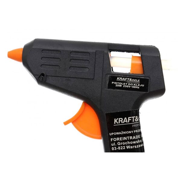 Ηλεκτρικό Πιστόλι Θερμικής Σιλικόνης 20 W με Αξεσουάρ Kraft&Dele KD-10351 -  Ηλεκτρικά Μικροεργαλεία
