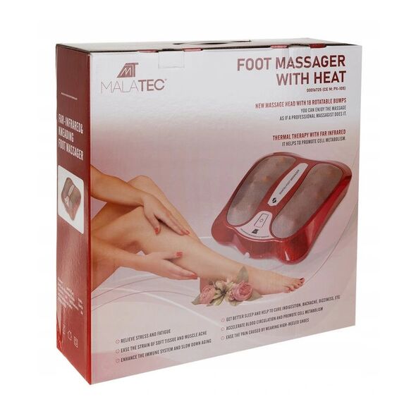 Θερμαινόμενη Συσκευή Μασάζ Ποδιών Shiatsu 32 W Malatec 16725 -  Συσκευές Μασάζ