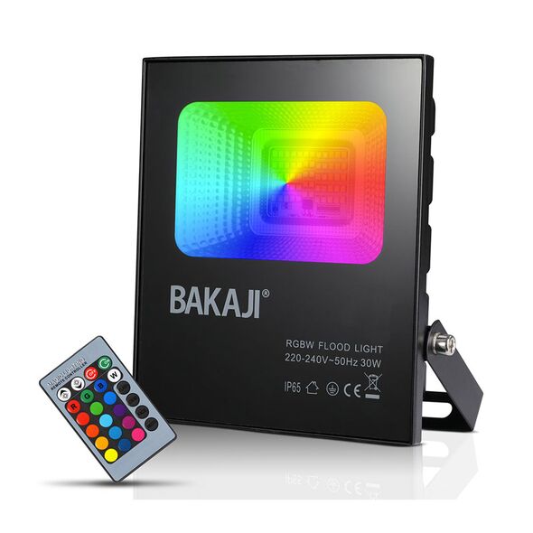 Προβολέας με RGB LED Φωτισμό και Τηλεχειριστήριο 30 W Bakaji 8057711887736 -  Φωτιστικά