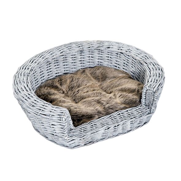 Ψάθινο Κρεβάτι με Μαξιλάρι για Κατοικίδια 57 x 46 x 17.5 cm PawHut D04-109 -  Κρεβάτια Σκύλων