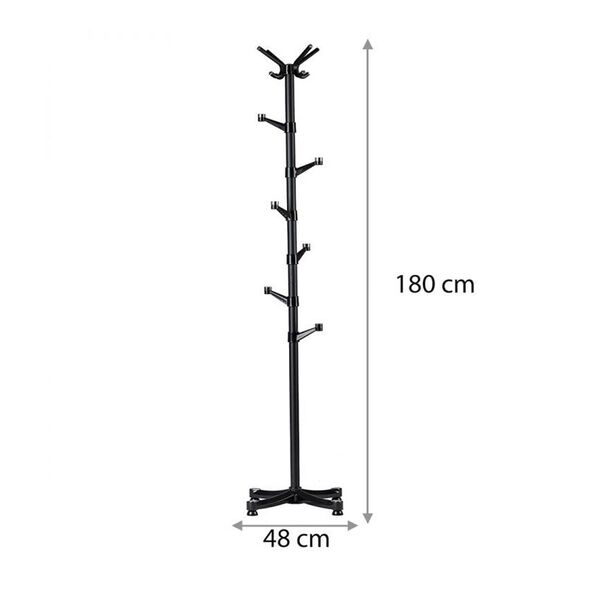 Μεταλλικός Καλόγερος 48 x 180 cm ModernHome YLT-0610-Black -  Αποθηκευτικοί Χώροι