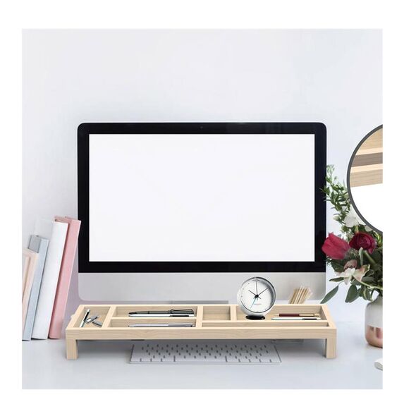 Ξύλινος Οργανωτής Γραφείου 52 x 15 x 6 cm Home Deco Factory HD2281 -  Έπιπλα Γραφείου