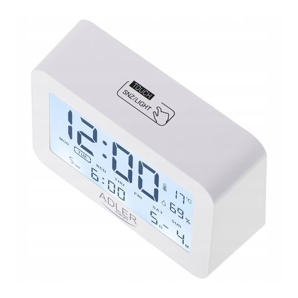 Ψηφιακό Επιτραπέζιο Ρολόι με Ξυπνητήρι Χρώματος Λευκό Adler AD-1196W -  Ρολόγια - Ξυπνητήρια