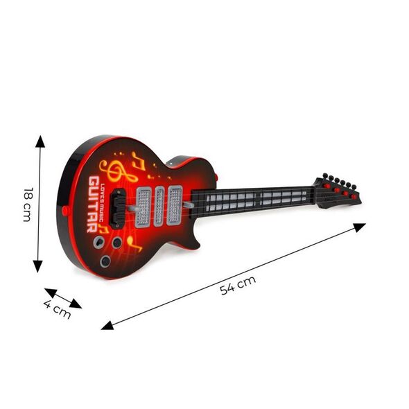 Παιδική Rock Κιθάρα με 8 Μελωδίες Multistore HC566237 -  Παιδικά Παιχνίδια