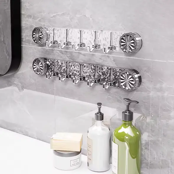 Κρεμάστρα Μπάνιου-Κουζίνας 40cm Χωρίς Τρύπημα με Βεντούζα & Σιλικόνη – Ισχυρή Στήριξη -  ΕΙΔΗ ΣΠΙΤΙΟΥ