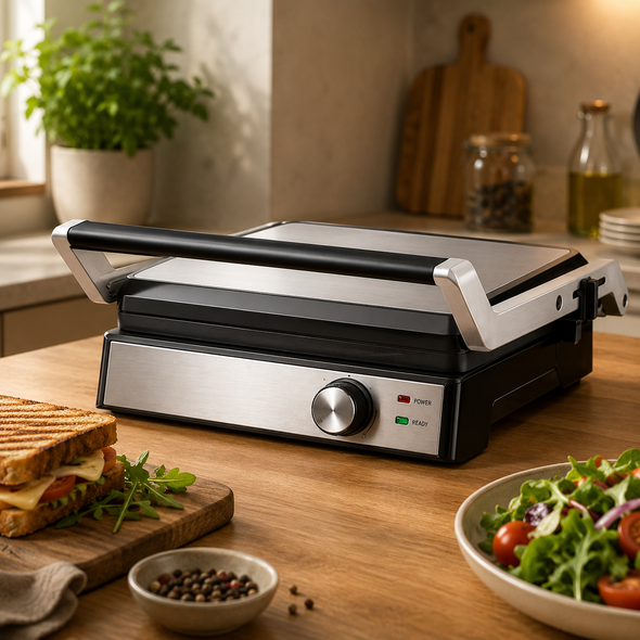 Τοστιέρα - Γκριλιέρα HomeVero HV-PMK2000 2000W με Άνοιγμα 180°