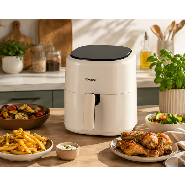 Kooper Kooper Φριτέζα Αέρος 5 Λ με Οθόνη Αφής 1200 W Ελεφαντόδοντο 5920747