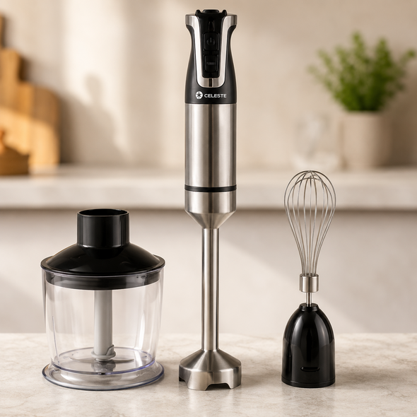 HomeVero Ραβδομπλέντερ 3 σε 1 800W HV-HBL800B με Πολυκόφτη & Αναδευτήρα