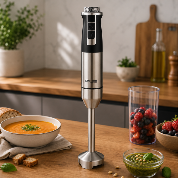 Ηλεκτρικό Μπλέντερ Χειρός – 1500W με Αξεσουάρ Ανάμειξης & Κοπής KD-4110 Kraft&Dele