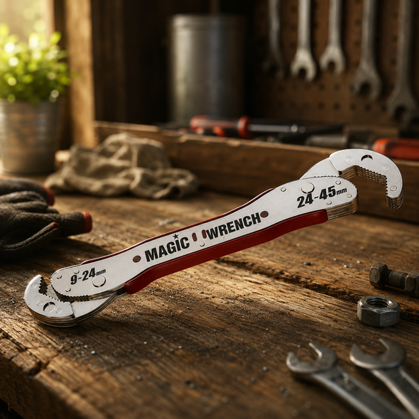 Magic Wrench® Ρυθμιζόμενο Κλειδί 9mm–45mm με Λειτουργία Καστάνιας