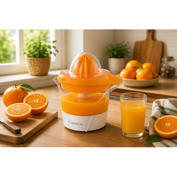 Ηλεκτρικός Στίφτης Lexical LCJ-2110-ORANGE 500ml με 2 Κώνους Πίεσης & Αυτόματη Λειτουργία