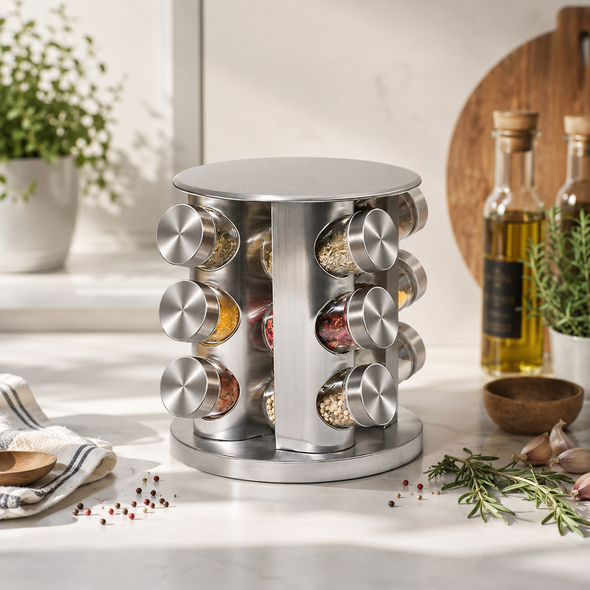 Diamandino® Σετ Δοχεία Μπαχαρικών με Περιστρεφόμενη Βάση 13 Τεμαχίων DMSC-1301