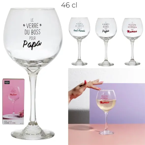 THE CONCEPT FACTORY Ποτήρι Κρασιού – 46 cl με Τυχαία Επιλογή Μοντέλου KA0516