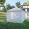 Outsunny 3x3 Nylon Gazebo Wall, Σετ 3 τεμαχίων κουνουπιέρα με 6 παράθυρα και πόρτα με φερμουάρ, 300Lx195cm -  Τέντες - Κιόσκια